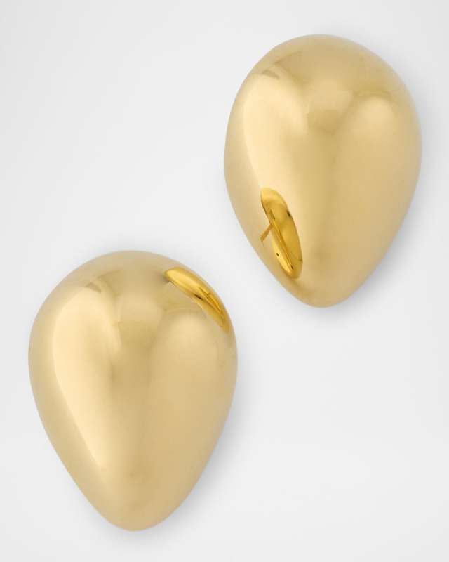14K Yellow Gold Inverted Teardrop Earrings